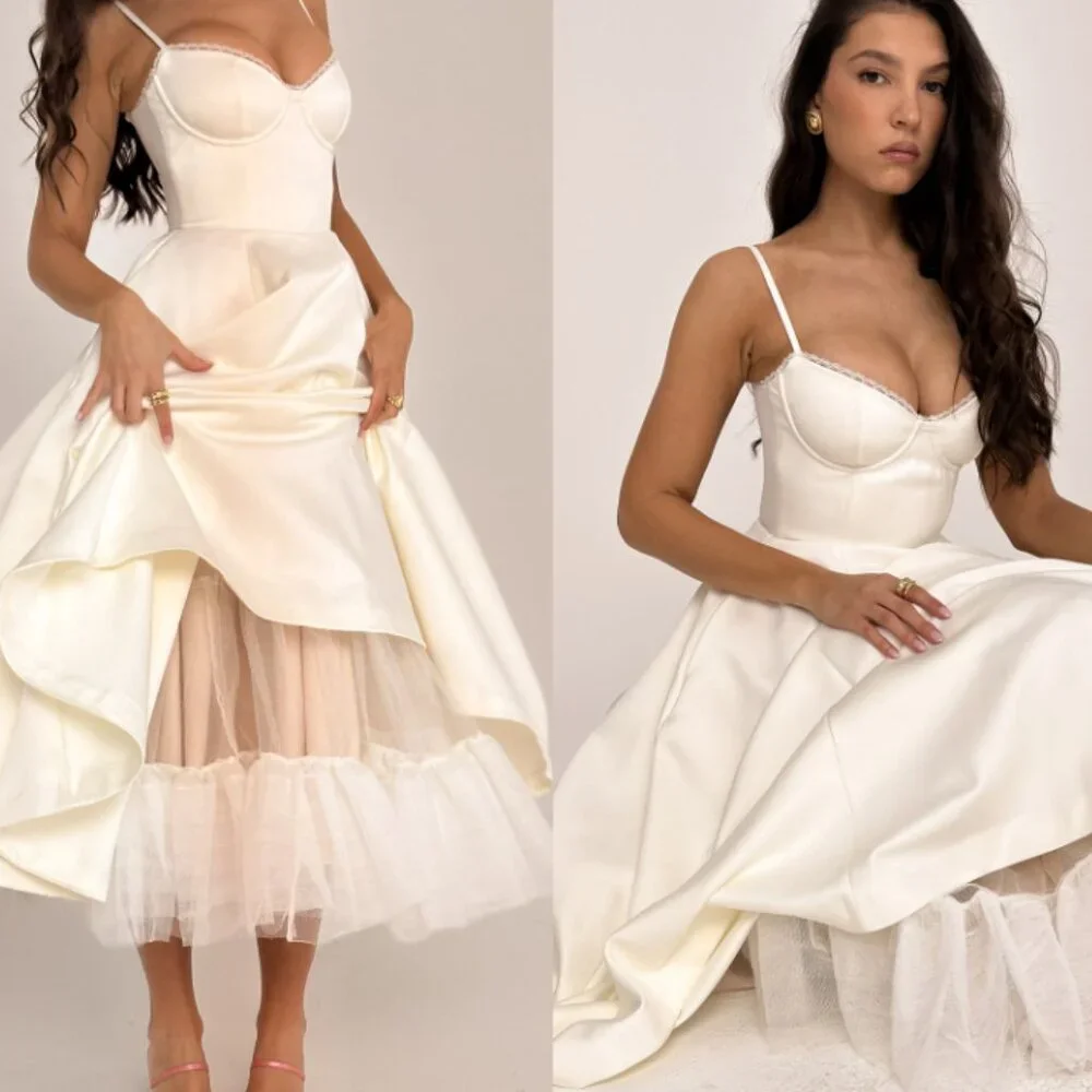 HOUSE OF CB 'Mademoiselle' White Tulle Midi Dress NWOT - Picture 6 of 12